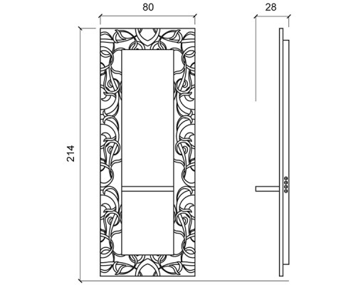 Зеркало парикмахерское PARLOR WALL